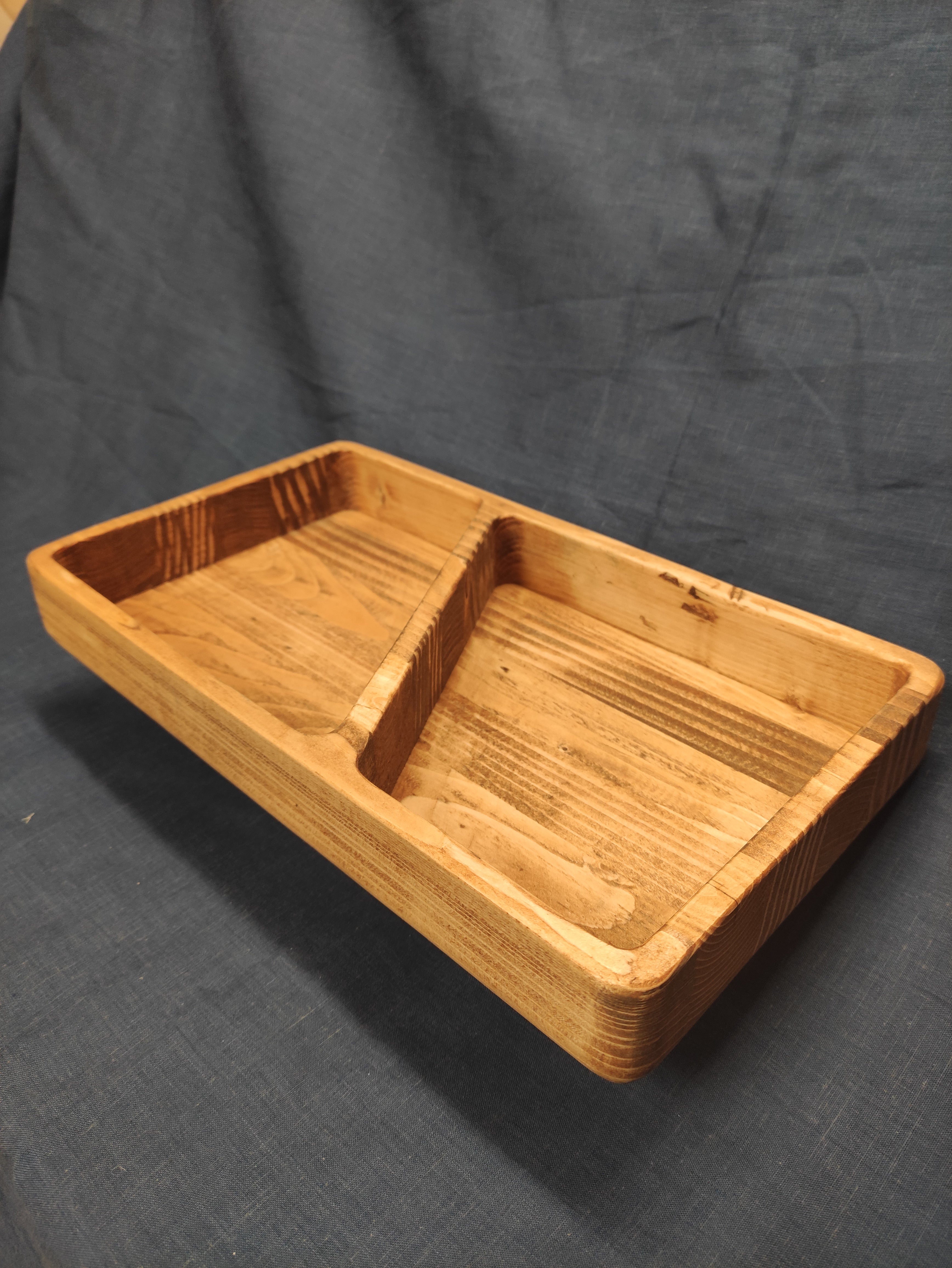 Wooden tray 2 in 1 light walnut