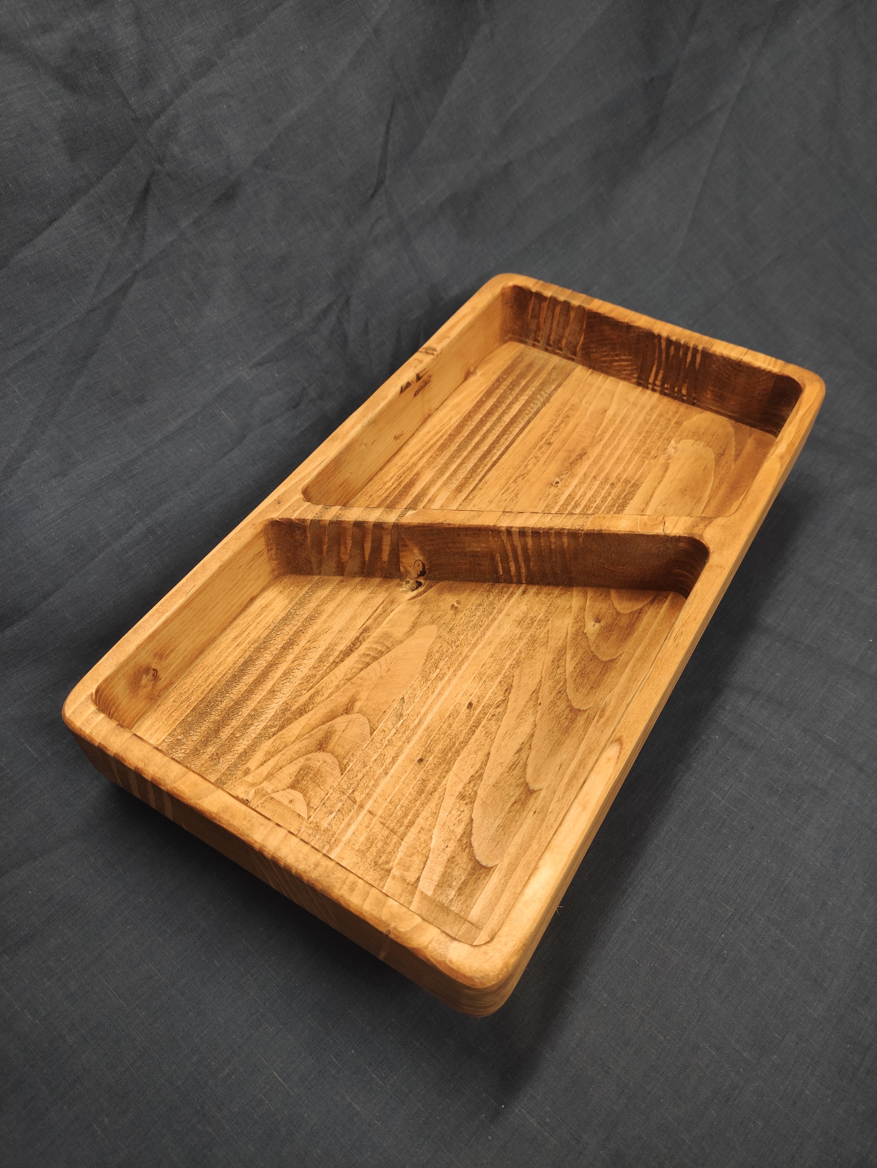 Wooden tray 2 in 1 light walnut