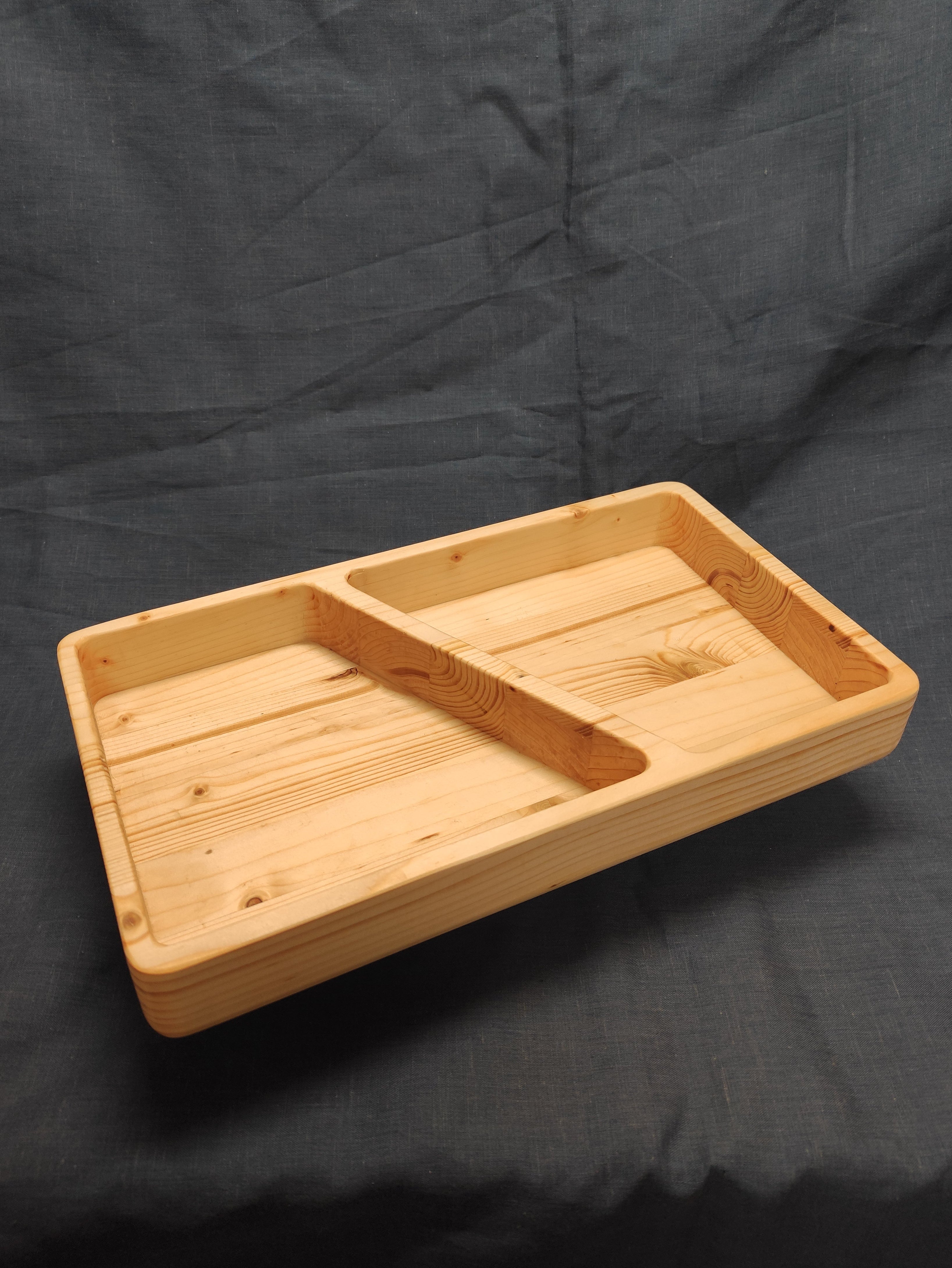 Wooden tray 2 in 1 natural