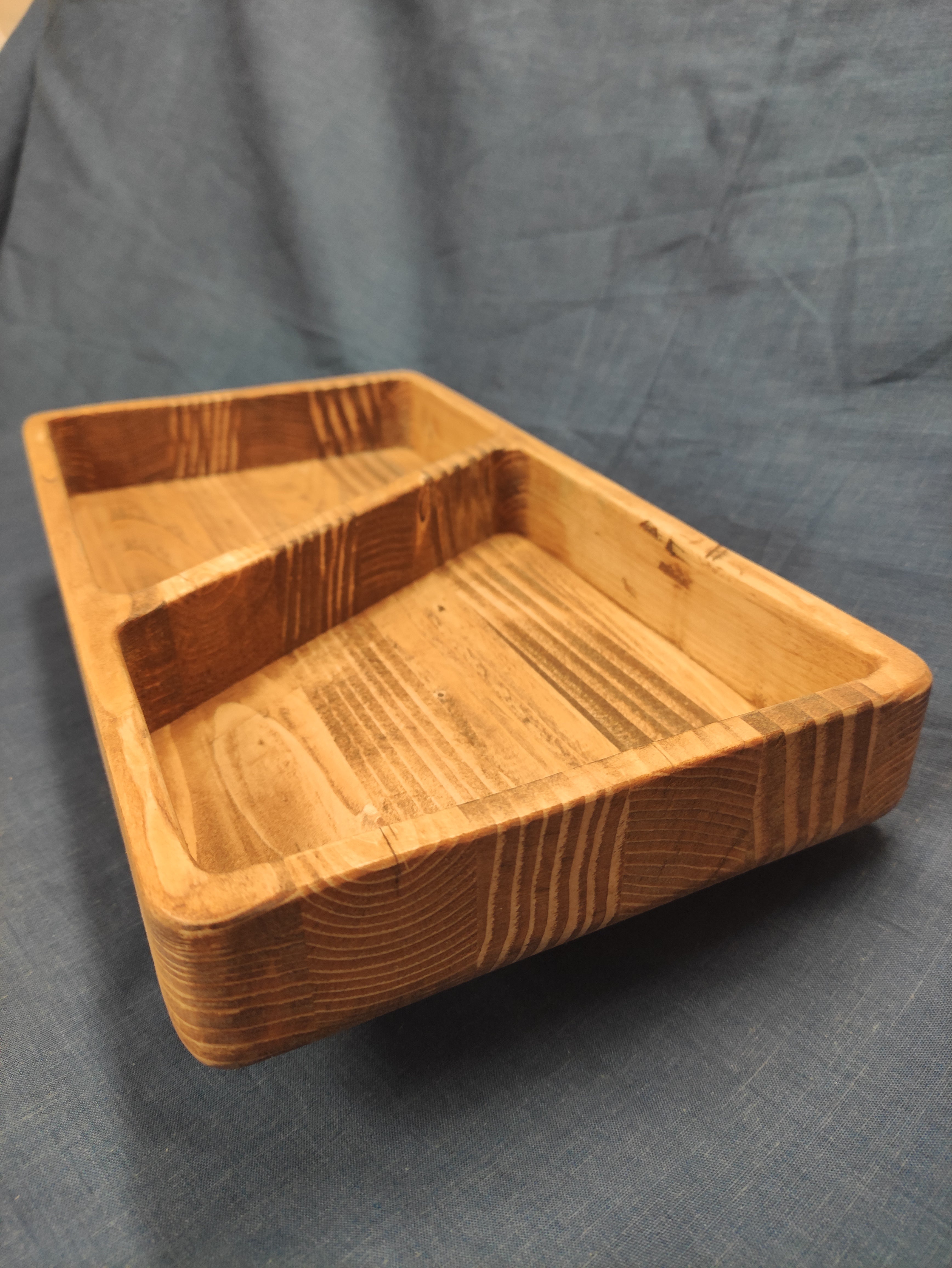 Wooden tray 2 in 1 light walnut