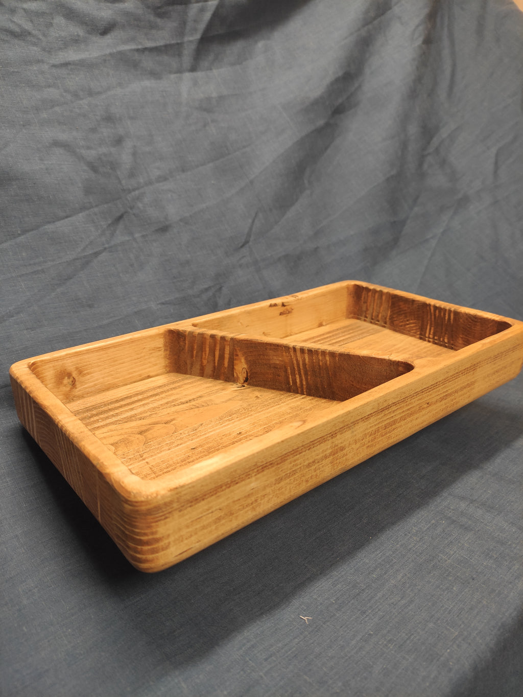Wooden tray 2 in 1 light walnut