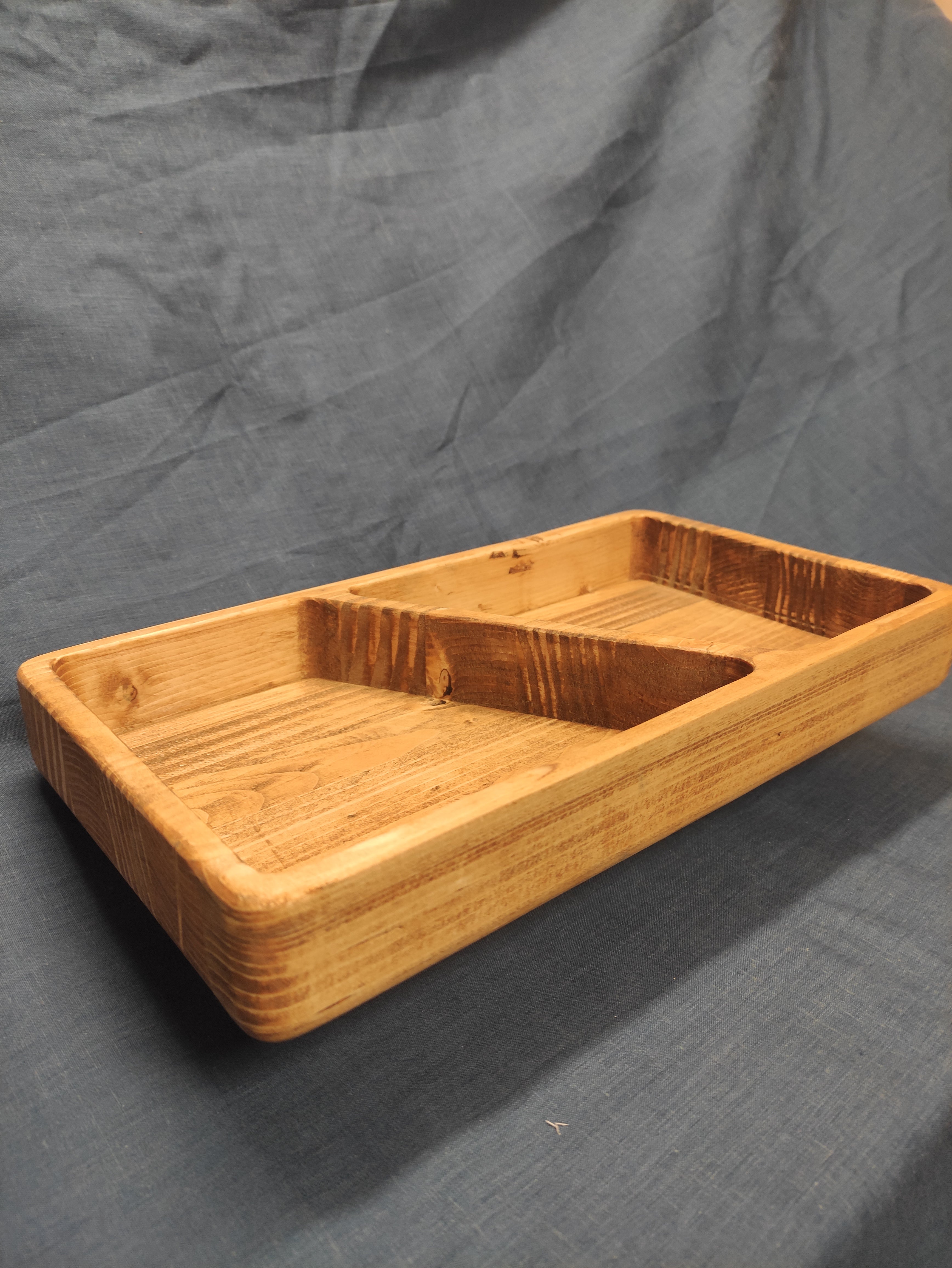 Wooden tray 2 in 1 light walnut